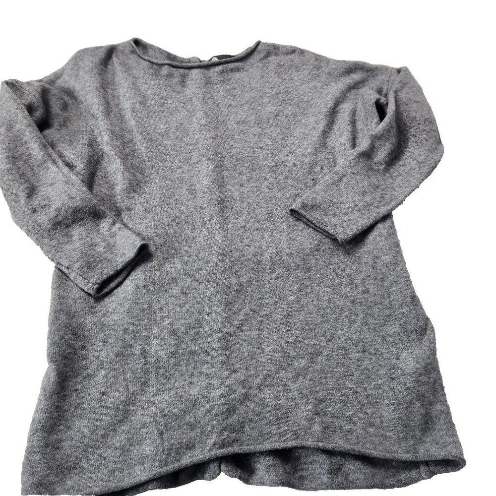 M Made In Italy Angora Blend Grey Sweater Button Back Small